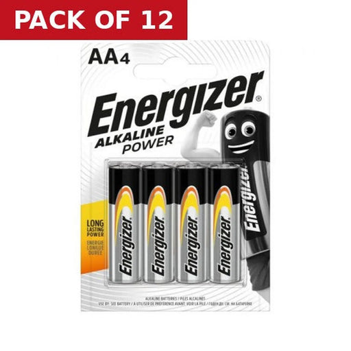 AA Power Alkaline Batteries, 4 Pack - Pack of 12
