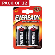 Eveready S3974 D Super Zinc Batteries, 2 Pack - Pack of 12