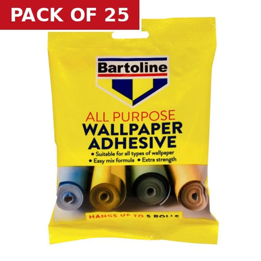 Bartoline All Purpose Wallpaper Adhesive, Small (5 Rolls) - Pack of 25
