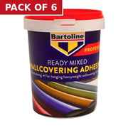 Bartoline Ready Mixed Wallcovering Adhesive, 1kg - Pack of 6