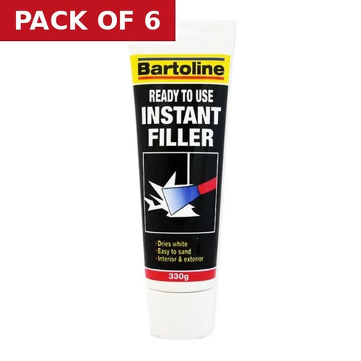 Bartoline Flexible Ready Mixed Instant Filler, White (330g) - Pack of 6