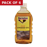 Bartoline Raw Linseed Oil, 500ml - Pack of 6