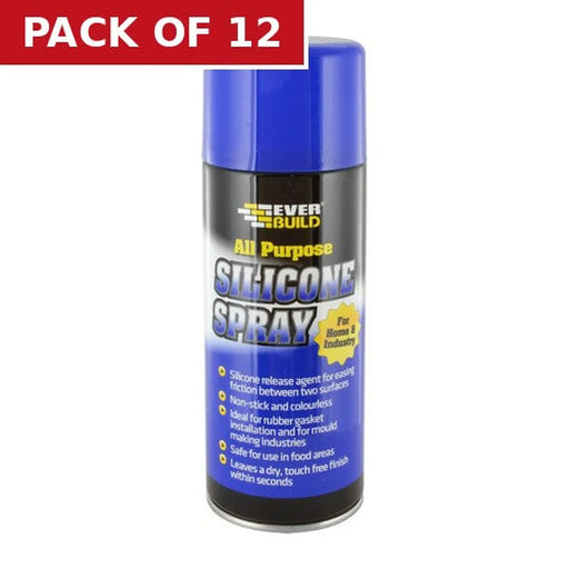 Everbuild All Purpose Silicone Spray 400ml - Pack of 12