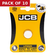 JCB Coin Cell Battery CR2016, Single - Pack of 10