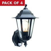 Outside Lantern Wall Light with PIR Sensor - Pack of 4