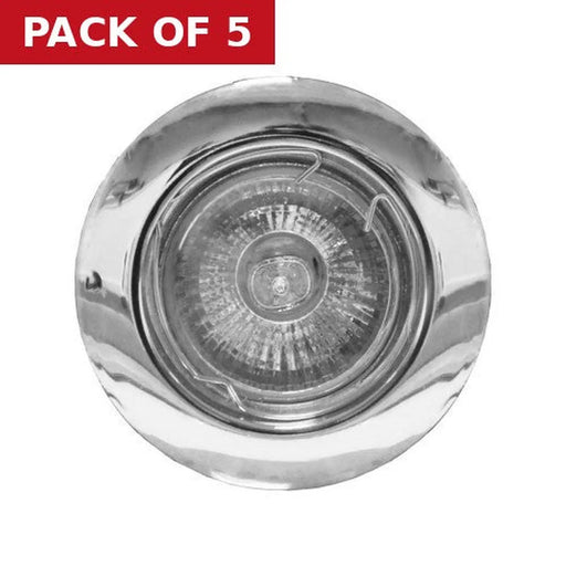 Polished Chrome Recessed Downlight - Pack of 5