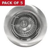 Brushed Chrome Recessed Downlight - Pack of 5