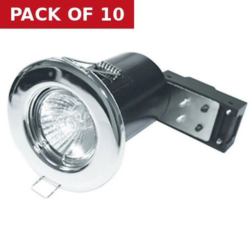 Polished Chrome Recessed Spotlight - Pack of 10