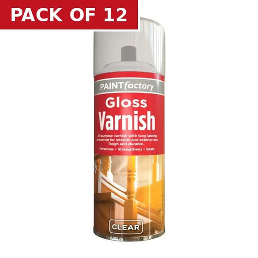 Paint Factory Gloss Varnish Paint (400ml) - Pack of 12