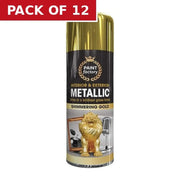 Paint Factory Metallic Paint, Shimmering Gold (400ml) - Pack of 12