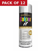 Colour It Matt Paint, White (400ml) - Pack of 12