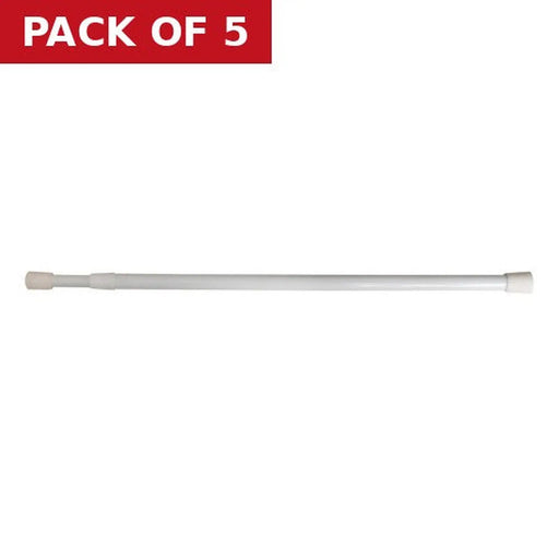 Renaissance White Twist Tension Rods 122-183cm - Pack of 5