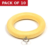 Renaissance Wooden Curtain Rings Natural 28mm 4pk - Pack of 10
