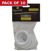 Renaissance Wooden Curtain Rings White 28mm 4pk - Pack of 10
