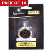 Renaissance Curtain Rings Brushed Nickel 6pk 19/16mm - Pack of 10