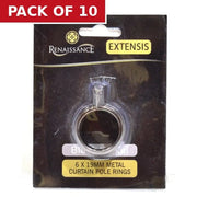 Renaissance Curtain Rings Black Nickel 6pk 19/16mm - Pack of 10
