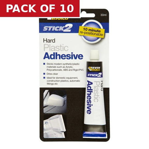 EverBuild Hard Plastic Adhesive, 30ml - Pack of 10