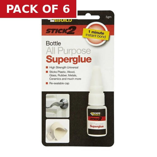 EverBuild All Purpose Superglue, 5g - Pack of 6