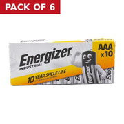 AAA Industrial Alkaline Batteries, 10 Pack - Pack of 6