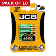 JCB Rechargeable AAA Batteries, 4 Pack - Pack of 10