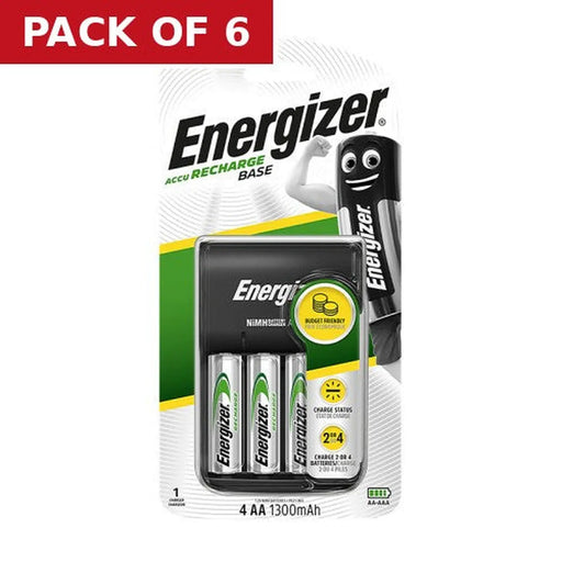 Energiser Battery Charger + 4 AA 1300mAh Batteries - Pack of 6