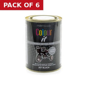 Colour It Gloss Paint - Black - Pack of 6