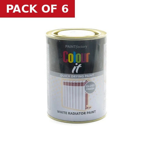 Colour It Radiator Paint - White - Pack of 6