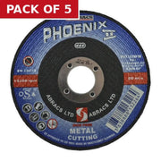 Phoenix II Flat Metal Cutting Disc (115 x 3 x 22mm) - Pack of 5