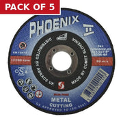 Phoenix II Flat Metal Cutting Disc (125 x 3 x 22mm) - Pack of 5
