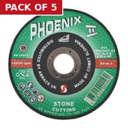 Phoenix II Flat Masonry Cutting Disc (125 x 3 x 16mm) - Pack of 5