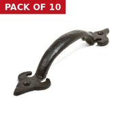Fleur De Lys Pull Handle, Black, 175mm - Pack of 10
