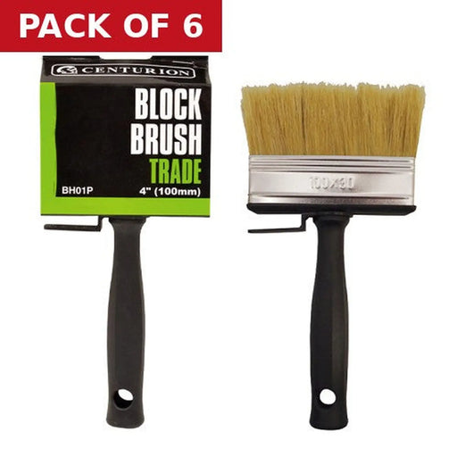 Trade Block Brush, 100mm / 4" - Pack of 6