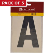 150mm Black Self Adhesive Vinyl Letter A - Pack of 5