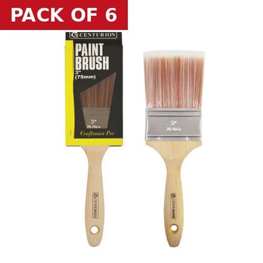 Craftsman Pro Paint Brush, 75mm / 3" - Pack of 6