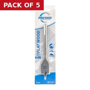 Protask 22mm Fast Cutting Flat Wood Bit - Pack of 5