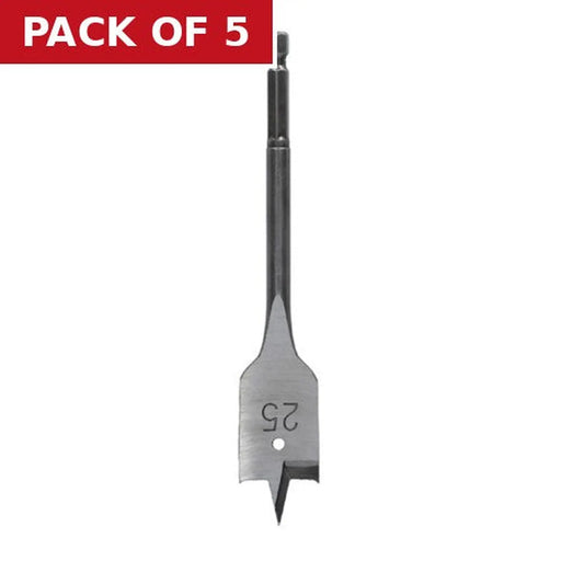 Milwaukee Flat Drill Bit 25x160 - 1pc - Pack of 5
