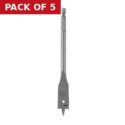 Milwaukee Flat Drill Bit 16x160 - 1pc - Pack of 5