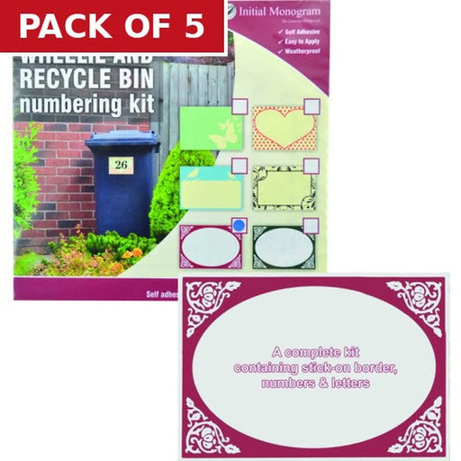 Wheelie Bin Number Kit Victorian Red - Pack of 5