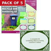 Wheelie Bin Number Kit Victorian Green - Sign/Stickers - Pack of 5