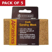 Abrasives Cork Sanding Block, 115 x 63mm - Pack of 5