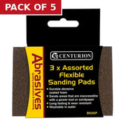 Abrasives Double Sided Sanding Pads, Fine 115 x 140 x 5mm (Pack of - Pack of 5