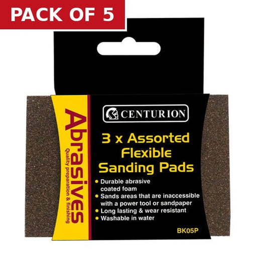 Abrasives Double Sided Sanding Pads, Fine 115 x 140 x 5mm (Pack of - Pack of 5