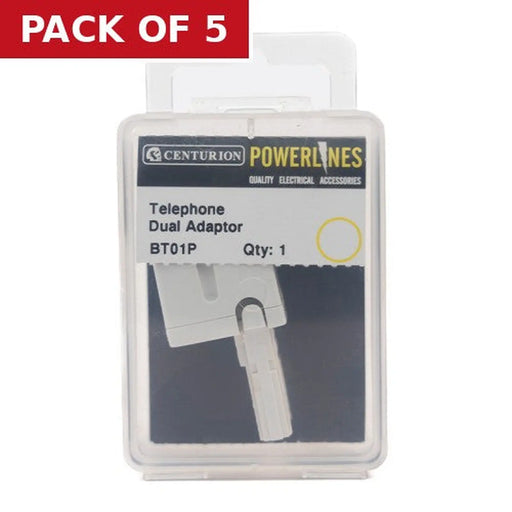 Telephone Double Adaptor - Pack of 5