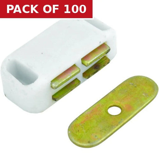43mm White Small Magnetic Catch - Pack of 100