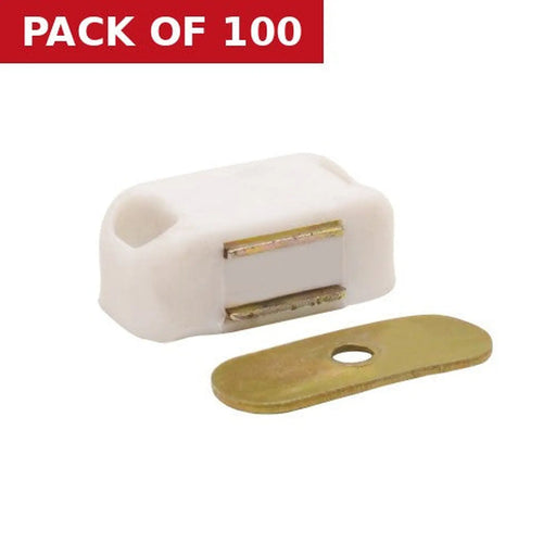 35 x 27mm Mini White Magnetic Catch - Pack of 100