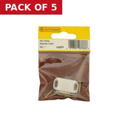 35 x 27mm ZP Mini White Magnetic Catch - Pack of 5