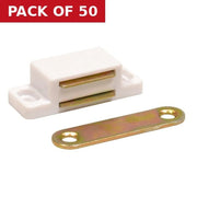 45mm White Medium Magnetic Catch - Pack of 50