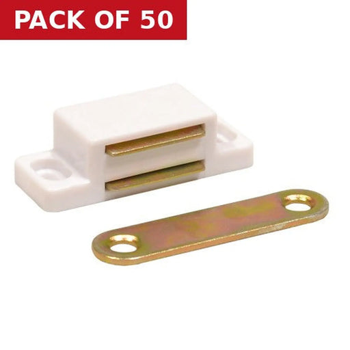 45mm White Medium Magnetic Catch - Pack of 50