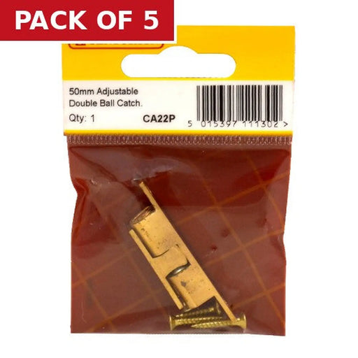 50mm Adjustable Double Ball Catch - Pack of 5