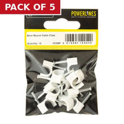 8mm White Cable Clips (Pack of 14)-CC05P - Pack of 5